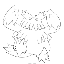 Pokemon are cute monster characters that are popular among children. Abomasnow From The Fourth Generation Of The Pokemon Coloring Page