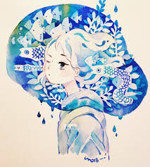 Shower Cap In Reverse Illustrations And Posters Illustration Artists Illustration Art