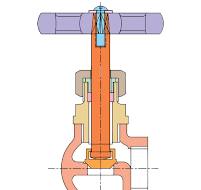 GM011 Gun Metal / Bronze Angle Globe Valve PN-16 (Screwed ...