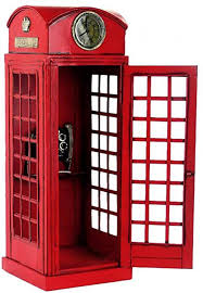 An enclosure within which one may stand or sit while making a telephone call examples of telephone booth in a sentence recent examples on the web here, the jazz have three players in a telephone booth up at the top, but georges niang splits out at the last moment. Amazon Com Zenggp London Decker Telephone Booth Clock Metal Model Toy Gift Ornament Home Decor Phone Booth 1920 Home Kitchen