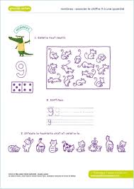 Exercice Associer Le Chiffre 9 A Une Quantite Exercices Et Activites En Grande Section Grandir Avec Nathan L'écriture des chiffres en gs : exercice associer le chiffre 9 a une