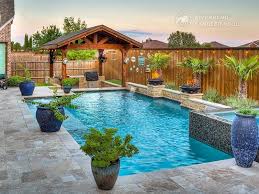 Geometric Pool Builder Dallas Geometric Pool Photos Frisco Backyard Pool Designs Pools Backyard Inground Backyard Pool Landscaping