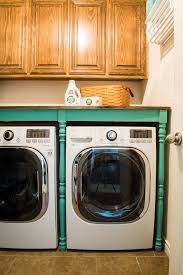 Laundry Room Counter Reclaimed Stair Spindles Cute Fun Project Diy Laundry Room Counter Laundry Room Tables Laundry Table