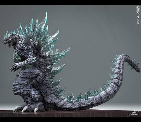 Super Evolved Godzilla!! • Happy Friday friends here's my redesign on the  video game design for Super Godzilla. It's been a while since I've done a  Godzilla sculpt since Shin haha. •
