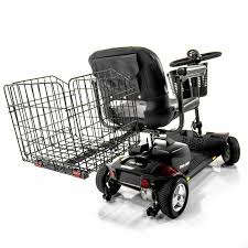 Lots of leg room and foot room. Challenger Mobility J950 Folding Rear Basket For Pride