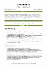 military police officer resume samples