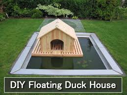 The shelter uses logs for construction so it gives a cabin look to house. Diy Floating Duck House
