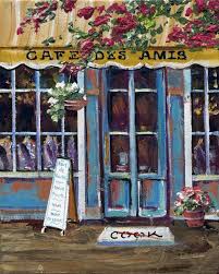Cafe Of Friends Folk Art Painting Art Painting