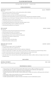 epic analyst resume sample mintresume