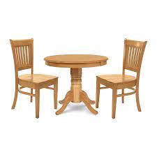 Quercus furniture specialise in producing stunning bespoke handmade tables to our clients own design, specification, taste and requirements. M D Furniturem D Furniture Brookline Oak Dining Room Set With Round Table Rubber In Brown Brmi3 Oak W Dailymail