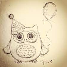 Party Owl 5 365 365drawings 365sketches Owls 365drawingsof2013 Owls Drawing Drawing Prints Drawing Illustrations