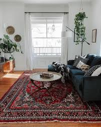 Wool Rug Oriental Rug Kitchen Rug Geometric Rug Boho Rug Velvet Sofa Living Room Red Rug Living Room Blue Couch Living Room