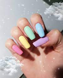 Long Soft Pastel Rainbow Nails Cute Trendy 2020 Fire Nails Rainbow Nails Nails