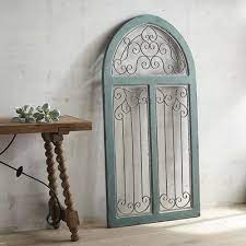 Antiqued Arch Wall Decor Blue Arched Wall Decor Decor Iron Wall Decor