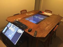 Dungeon Master Takes D D To The Next Level With Diy Gaming Table Dnd Table Gaming Table Diy Rpg Table