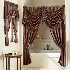 The higher of the two dictates where the other one would be go. Idea For Main Floor Bath Luxury Shower Curtain Luxury Curtains Elegant Shower Curtains