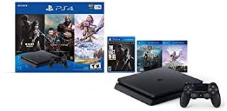 La última entrega del famoso cazatesoros nathan drake, tiene su. Sony Playstation 4 Ps4 1tb Hdd Juego Consola De Juegos Con Tres Juegos El Ultimo De Nosotros Dios De La Guerra Horizon Zero Dawn Incluye Mando Inalambrico Dualshock 4 Amazon Com Mx Electronicos