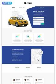 Taxi Company Responsive Website Template Templatemonster Corporate Website Design Responsive Website Template Web Template Design