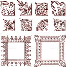 A Series Of Corner Designs Plus Two Finished Frames Inspired By Henna Doodle Henna Designs Henna Art