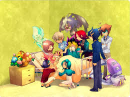 Юги и анзу поцелуй / юги и анзу поцелуй : Tenjouin Asuka Izayoi Aki Yuuki Juudai Mutou Yuugi Mazaki Anzu And 5 More Yu Gi Oh And 4 More Drawn By Winter Artist Danbooru