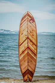 Handmade Hollow Wooden Stand Up Paddle Board Hand Painted In South Lake Tahoe Ca Recycled Wood Wood Paddle Boards Wooden Paddle Boards Wooden Paddle
