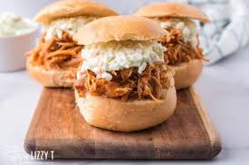 In a bowl, mix together the remaining ingredients. Shredded Barbecue Chicken Sandwiches Easy Slow Cooker Recipe