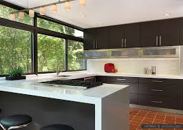 modern kitchen cabinets marble glass