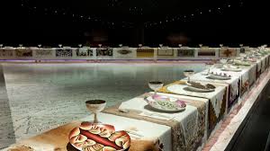Porcelain with overglaze enamel (china paint), 14 × 14 × 1 in. We Need Judy Chicago S Dinner Party Now More Than Ever Garage