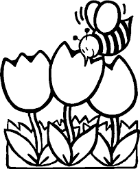 Flowers Bees Bee Coloring Pages Spring Coloring Pages Flower Coloring Pages