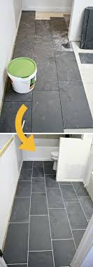 Small bathroom with floors made of limestone. 20 Beautiful Bathroom Flooring Ideas And Designs In 2021