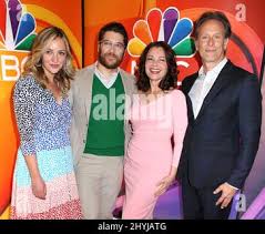 Abby Elliott, Adam Pally, Fran Drescher and Steven Weber attending the NBC  2019 Upfront held at The Four Seasons Hotel