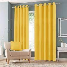 Granados Eyelet Blackout Curtains Ebern Designs Curtain Colour Yellow Panel Size 58 W X 183 D Cm In 2021 Yellow Curtains Panel Curtains Drapes Grommet
