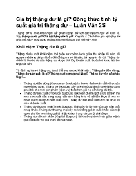 PDF) Giá trị thặng dư là gì? Công thức tính tỷ suất giá trị thặng dư | Luận  Văn 2S