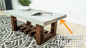 Before pouring the concrete make sure that the mold is very clean and level. Diy Concrete Coffee Table Woodworking Youtube