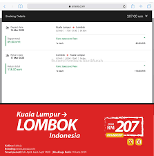 Alwa kamis, oktober 31, 2019 air asia, tiket pesawat, tiket promo. Pemburu Tiket Murah Ar Twitter Esok Jam 11 59 Malam Promosi Airasiabigsale Akan Berakhir Masih Belum Terlambat Untuk Menyambar Tiket Promosi Airasia Kali Ini Terbang Dari Kuala Lumpur Ke Lombok Serendah Rm207 Sahaja