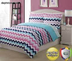Kids' twin comforter set is made of 100% polyester microfiber face and reverse. Girls Full Size Chevron Comforter Set Pink Blue Zigzag Microfiber Kids Bedding Chevron Bedding Kids Twin Bedding Sets Kids Bedroom Furniture Sets