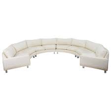 Nuevo furniture colyn sectional sofa in burlap/silver by nuevo furniture. Milo Baughman Four Section Curved Sectional Sofa In White For Sale At 1stdibs