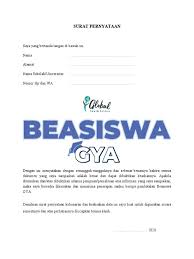 Demikian surat pernyataan ini saya buat untuk persyaratan permohonan beasiswa bbm (bantuan belajar mahasiswa) periode 2016. 01 Surat Pernyataan Keabsahan Dokumen Beasiswa Gya