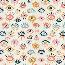 Mystic Eyes Primary Palette Mini Art Print By Cat Coquillette Without Stand 3 X 4 Mystic Eye Evil Eye Art Art Prints