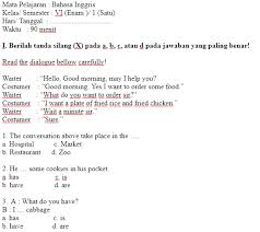 Check spelling or type a new query. Soal Bahasa Inggris Kelas 10