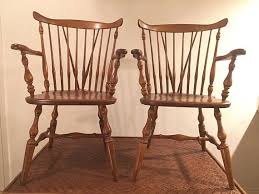 Ethan Allen Windsor Dining Arm Chairs Set 2 Maple Dining Arm Chair Chair Chair Set