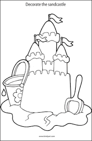 Sandcastle coloring page that you can customize and print for kids. Decorate The Sandcastle Colouring Page Castle Coloring Page Coloring Pages Sand Castle