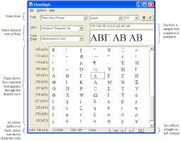 sil viewglyph font viewing program