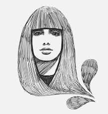 Dibujo Blanco Y Negro Del Ejemplo De La Historieta Del Vector Del Winehouse  De Amy Foto editorial