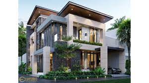 Rumah 2 lantai bergaya modern tropis ini berada di cluster flinder park citragran cibubur. Private House Design 106 Tropical Modern Style By Emporio Architect Youtube