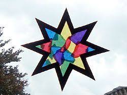 Einen Seidenpapierstern Basteln Sterne Basteln Fur Weihnachten