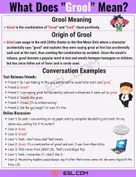 Grool Meaning What Is The Meaning Of The Cool Slang Term Grool 7 E S L Slang Words Other Ways To Say Learn English