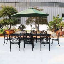 How long does aluminum patio furniture last. 6 Seats Black Garden Dining Table Set Cast Aluminum Outdoor Furniture Metal Patio Furniture China Garden Dining Table Metal Patio Furniture Made In China Com