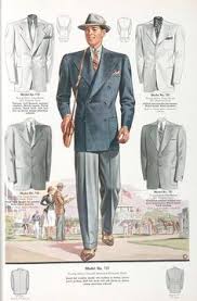 The English Drape Suit Was A Popular Option For Men The Jacket Had Padded Shoulders With Waist Definition I Vintage Mens Fashion Mens Style Guide Vintage Men