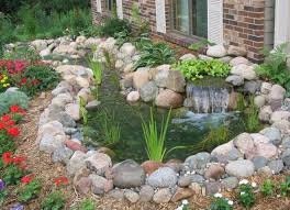 Teich Deko Steine Rand Wasserspiel Wasserfall Garten Gartenteich Selber Bauen Gartendesign Ideen